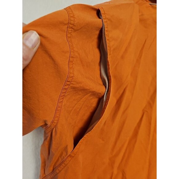 Columbia PFG Shirt Short Sleeve Vented Button Up Mens Sz XL Orange Fish Hike - Picture 6 of 6
